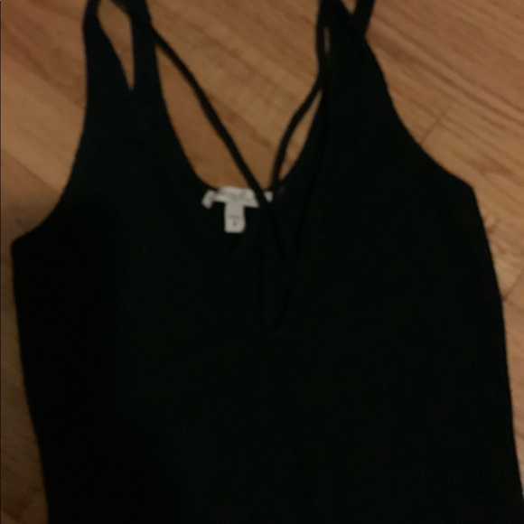 Express Ribbed Black Bodysuit - Picture 4 of 4